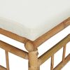 vidaXL Gartenhocker mit Cremewei&szlig;em Kissen Bambus