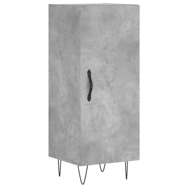 vidaXL Sideboard Betongrau 34,5x34x90 cm Holzwerkstoff