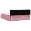 vidaXL Ottoman-Bett mit Matratze Rosa 180x200 cm Samt