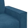 vidaXL 3-tlg. Sofagarnitur mit Kissen Blau Samt