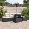 vidaXL Garten-Sofa-Set 6 pcs Schwarz Poly Rattan