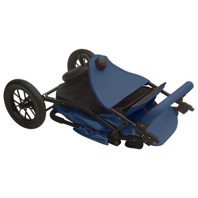 vidaXL Kinderwagen Marineblau Stahl