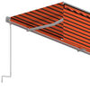 vidaXL Markise Manuell Einziehbar mit Rollo 4x3 m Orange & Braun