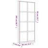vidaXL Schiebet&uuml;r Golden 90x205 cm ESG-Klarglas und Aluminium