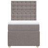 vidaXL Boxspringbett mit Matratze Taupe 90x200 cm Stoff