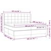 vidaXL Boxspringbett mit Matratze Hellgrau 200x200 cm Stoff