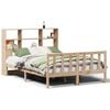 vidaXL Massivholzbett mit Regal ohne Matratze 140x190 cm Kiefernholz