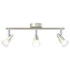 vidaXL Deckenstrahler mit Strahlern Nickel 39 x 10,5 x 10,5 cm Stahl