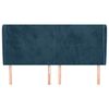 vidaXL Kopfteil mit Ohren Dunkelblau 203x23x118/128 cm Samt