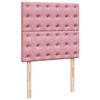vidaXL Boxspringbett mit Matratze Rosa 90x200 cm Samt