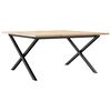 vidaXL Couchtisch X-Gestell 90x90x45cm Massivholz Kiefer und Stahl