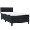 vidaXL Boxspringbett mit Matratze Schwarz 80x210 cm Samt