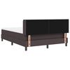 vidaXL Boxspringbett mit Matratze Dunkelbraun 140 x 200 cm
