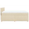 vidaXL Boxspringbett mit Matratze Creme 160x200 cm Stoff