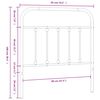 vidaXL Kopfteil Metall Schwarz 80 cm