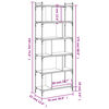 vidaXL B&uuml;cherregal 6 B&ouml;den Braun Eiche-Optik 76x32x192cm Holzwerkstoff