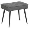 vidaXL Relaxsessel mit Hocker Dunkelgrau Samt