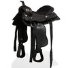 vidaXL Western-Sattel, Halfter & Brustblatt Echtleder 13" Schwarz
