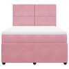 vidaXL Boxspringbett mit Matratze Rosa 160x200 cm Samt