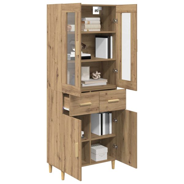vidaXL Highboard Artisan-Eiche 69,5 x 34 x 180 cm Holzwerkstoff