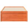 vidaXL Massivholzbett ohne Matratze Wachsbraun 90x190 cm Kiefernholz