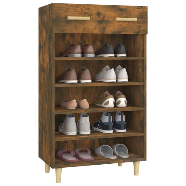 vidaXL Schuhschrank R&auml;uchereiche 60x35x105 cm Holzwerkstoff