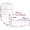 vidaXL Boxspringbett mit Matratze Dunkelgr&uuml;n 100x200 cm Samt