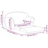 vidaXL 2-Sitzer Kindersofa mit Schlaffunktion Rosa Weicher Pl&uuml;sch