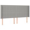 vidaXL Kopfteil mit Ohren Hellgrau 183x16x118/128 cm Stoff