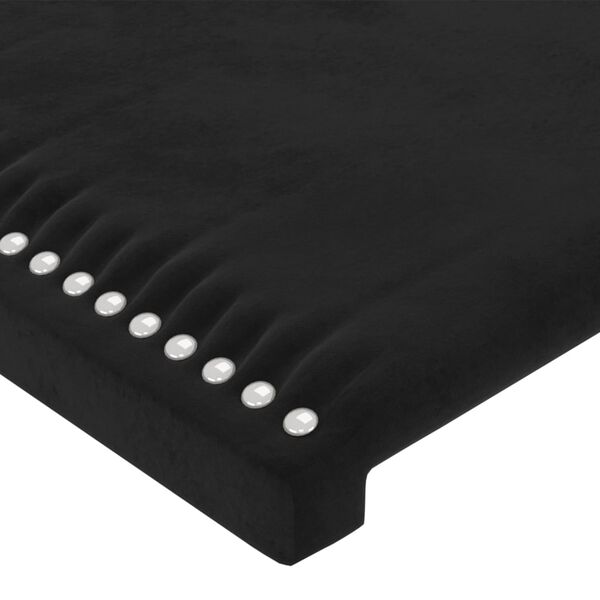 vidaXL Kopfteile Schwarz 200x5x78/88 cm Samt