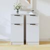 vidaXL Sideboards 2 Stk. Wei&szlig; 30x30x70 cm Holzwerkstoff