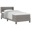 vidaXL Boxspringbett mit Matratze Taupe 200 x 100 cm Polyester