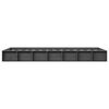 vidaXL Massivholzbett Grau 75x190 cm