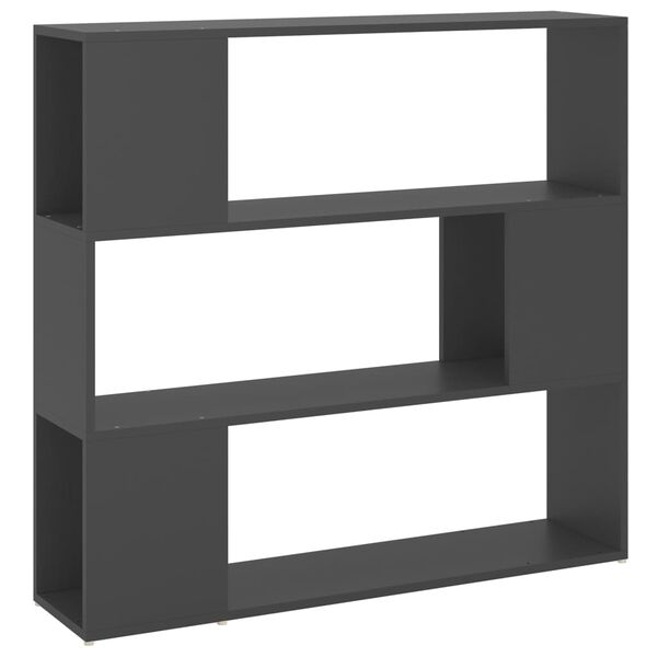 vidaXL B&uuml;cherregal Raumteiler Grau 100x24x94 cm