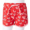 Kindershorts mit Kordelzug Rot 140