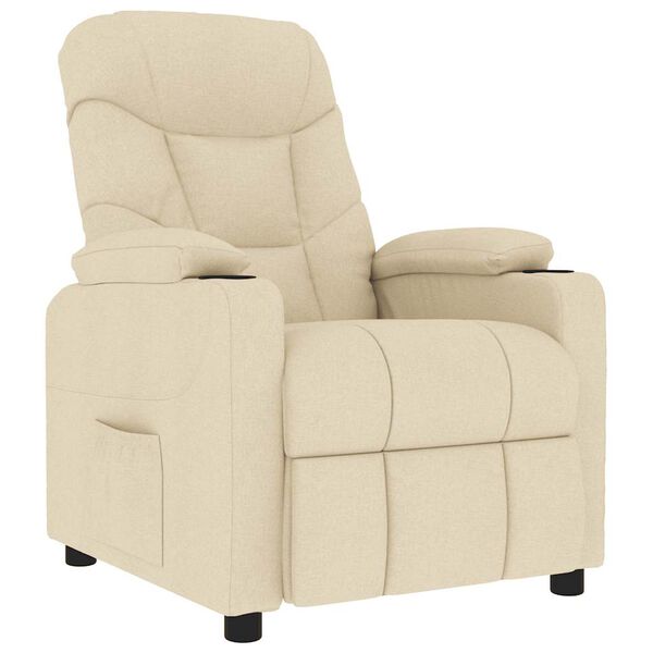vidaXL Massagesessel Creme Stoff