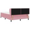 vidaXL Boxspringbett mit Matratze mit Kopfteil Rosa 140 x 200 cm Samt