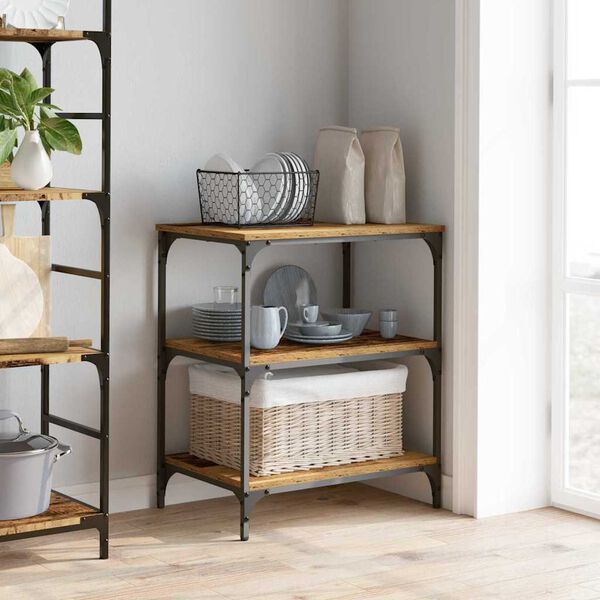 vidaXL K&uuml;chentrolley Altholz 60 x 41 x 76 cm Holzwerkstoff