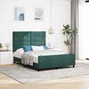 vidaXL Boxspringbett mit Kopfteil Dunkelgr&uuml;n 140 x 190 cm Samt