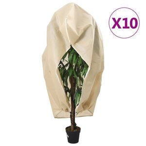 vidaXL Wintervlies mit Rei&szlig;verschluss 10 Stk. 70 g/m&sup2; 1x1,55 m