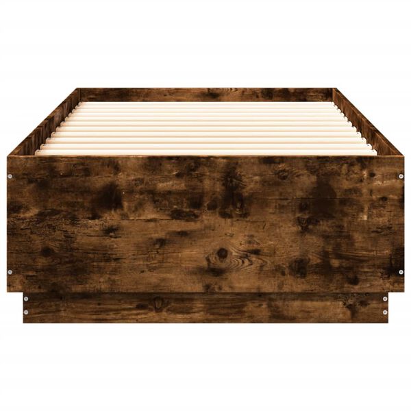 vidaXL Bettgestell R&auml;uchereiche 90x200 cm Holzwerkstoff