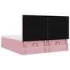 vidaXL Ottoman-Bett mit Matratzen & LEDs Rosa 180x200 cm Samt