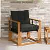 vidaXL 2 St&uuml;ck Outdoor-Sofagarnitur Massives Akazienholz und Textilene