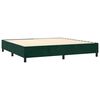 vidaXL Boxspringbett mit Matratze & LED Dunkelgr&uuml;n 200x200 cm Samt
