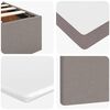 vidaXL Ottoman-Bett mit Matratze Taupe 120x200 cm Stoff