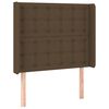 vidaXL LED Kopfteil Dunkelbraun 83x16x118/128 cm Stoff
