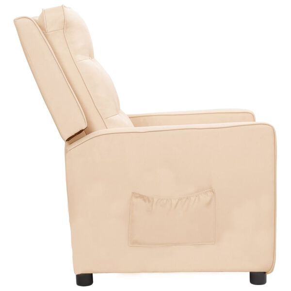 vidaXL Relaxsessel Creme Stoff