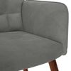 vidaXL Relaxsessel mit Hocker Dunkelgrau Samt