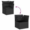 vidaXL Gartensofa-set mit Speicher 9 pcs Schwarz Poly-Rattan