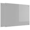 vidaXL K&uuml;chenr&uuml;ckwand 2 stk. Hellgrau 80 x 60 cm Geh&auml;rtetes Glas